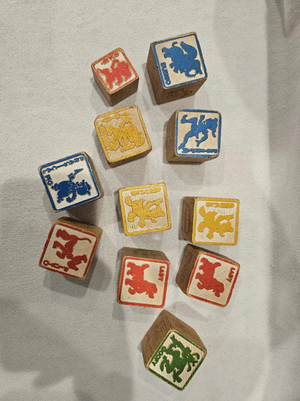 Vintage Wood Blocks - Vintage Disney Themed Wood Blocks - Disney Wood Blocks